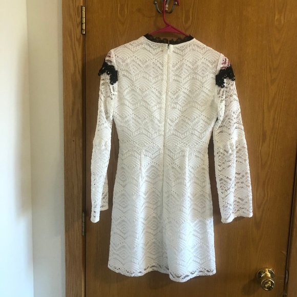 White and Black Lace Dress - Picture 2 of 4